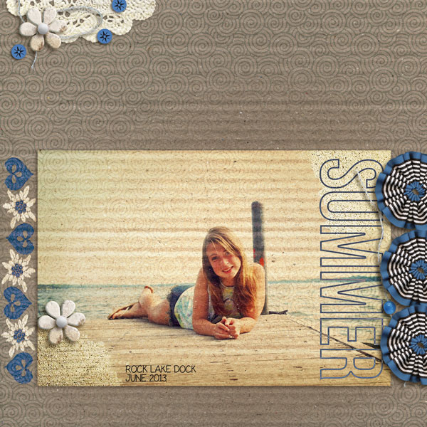 Digital Scrapbook page created by lor featuring "Count the Waves" by Sahlin Studio