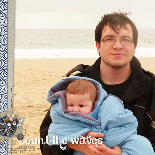 Digital Scrapbook page created by mlleterramoka featuring "Count the Waves" by Sahlin Studio