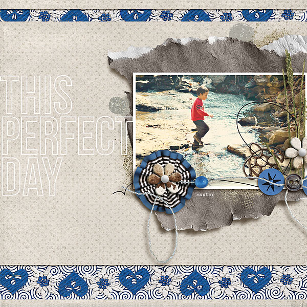 Digital Scrapbook page created by scrappydonna featuring "Count the Waves" by Sahlin Studio