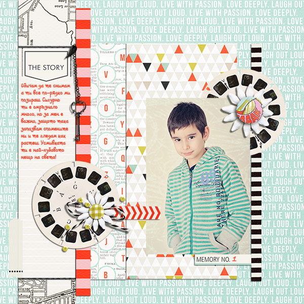 Digital Scrapbook page created by Damayanti featuring Melon Sorbet by Sahlin Studio