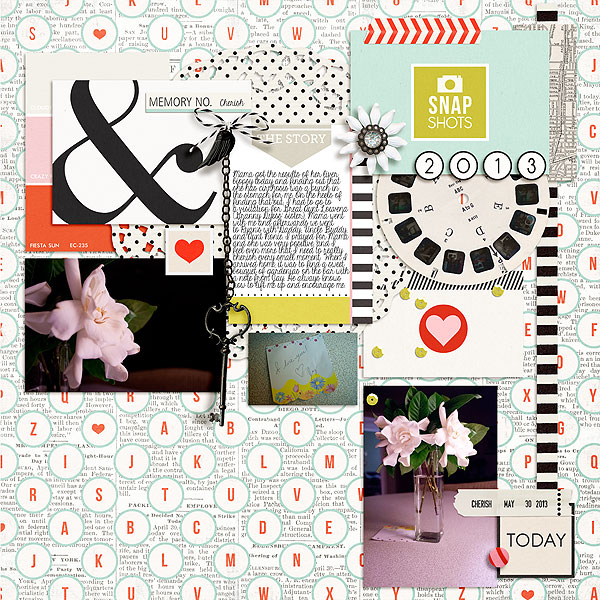 Digital Scrapbook page created by gonewiththewind featuring Melon Sorbet by Sahlin Studio