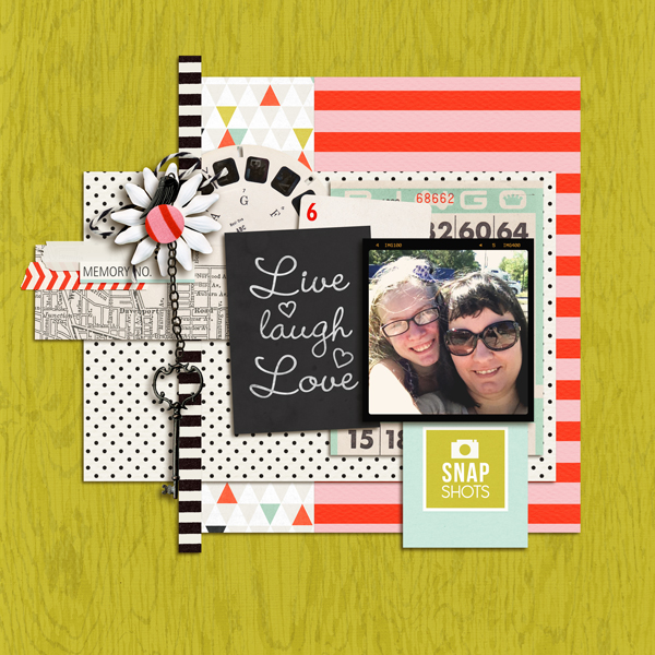 Digital Scrapbook page created by my2monkeys featuring Melon Sorbet by Sahlin Studio