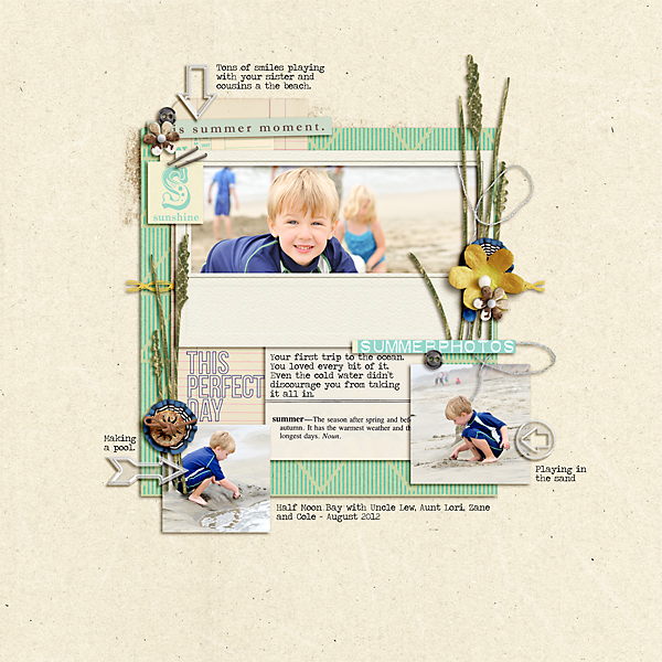 Digital Scrapbook page created by pne123 featuring "Acrylic: Arrows" by Sahlin Studio