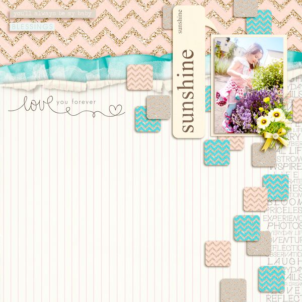 Summer digital scrapbook page created by icajovita featuring Sahlin Studio goodies