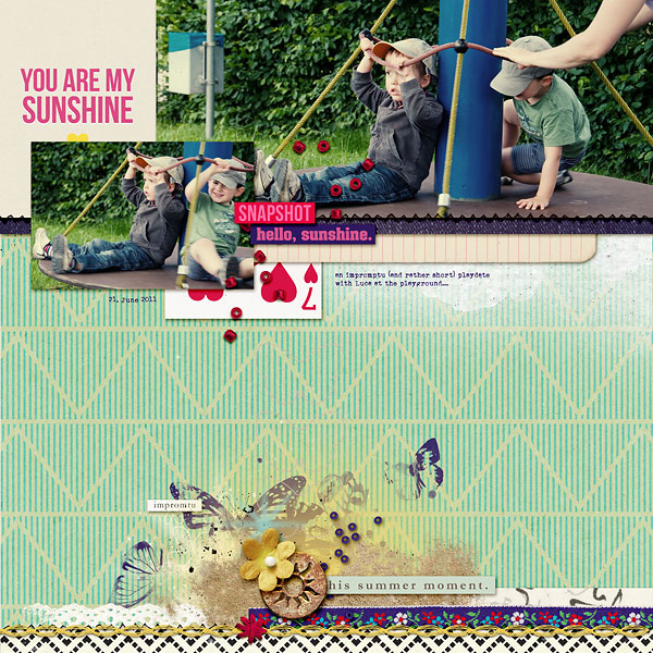 Digital Scrapbook page created by amberr featuring "Aztec Summer" by Sahlin Studio