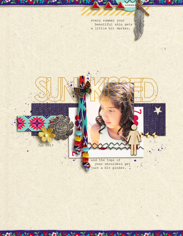 Digital Scrapbook page created by askings featuring "Aztec Summer" by Sahlin Studio