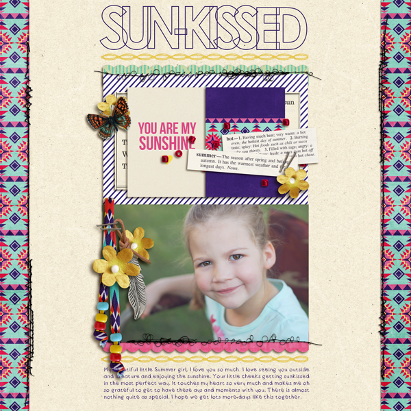 Digital Scrapbook page created by crystalbella77 featuring "Aztec Summer" by Sahlin Studio