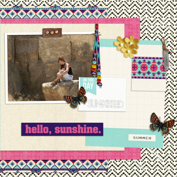 Digital Scrapbook page created by dul featuring "Aztec Summer" by Sahlin Studio