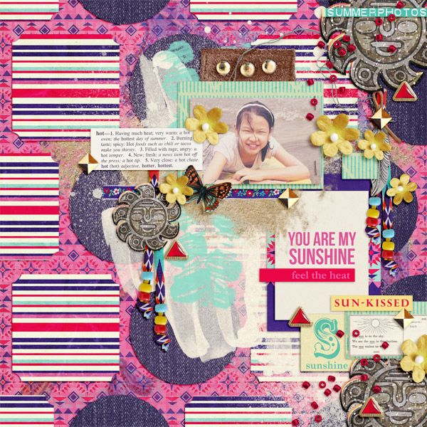 Digital Scrapbook page created by icajovita featuring "Aztec Summer" by Sahlin Studio