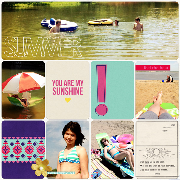 Digital Scrapbook page created by misskim featuring "Aztec Summer" by Sahlin Studio