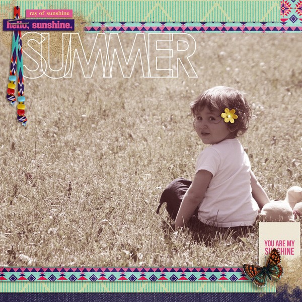 Digital Scrapbook page created by mlleterramoka featuring "Aztec Summer" by Sahlin Studio