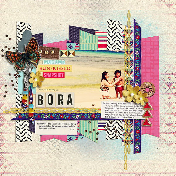 Digital Scrapbook page created by scrappydonna featuring "Aztec Summer" by Sahlin Studio