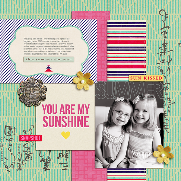 Digital Scrapbook page created by teresavictor featuring "Aztec Summer" by Sahlin Studio
