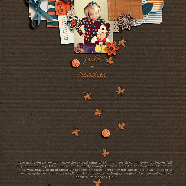 Fall / Autumn digital scrapbook layout created by mrsski07 featuring Autumn Moon by Sahlin Studio