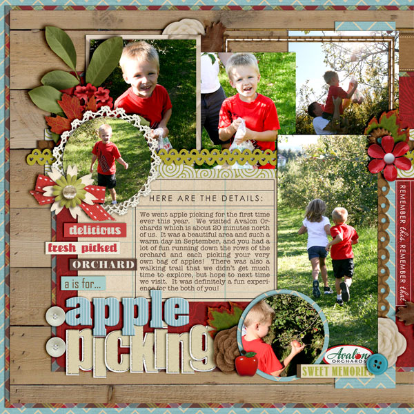 Digital Scrapbook Layout by cindys732003 featuring Apple Orchard by Sahlin Studio