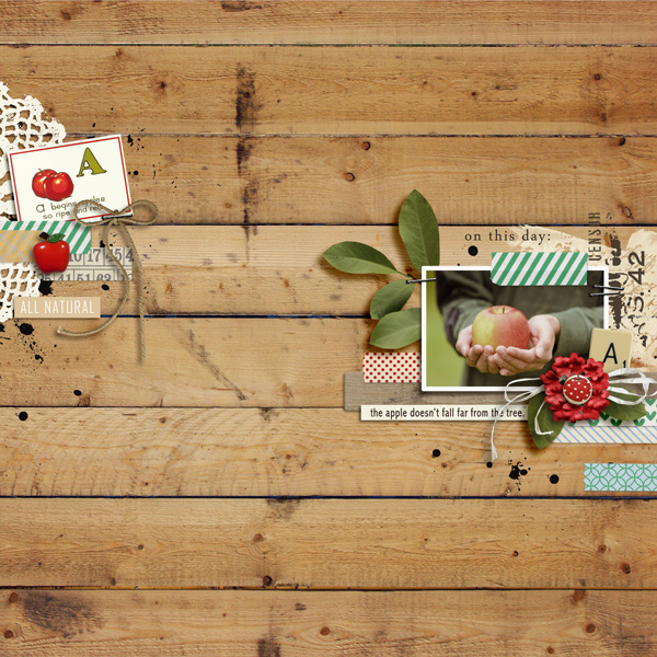 Digital Scrapbook Layout by sucali featuring Apple Orchard by Sahlin Studio