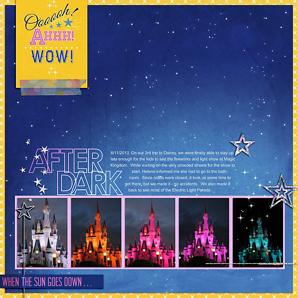 light show layout by stampin_rachel using Project Mouse: At Night by Sahlin Studio & Britt-Ish Designs