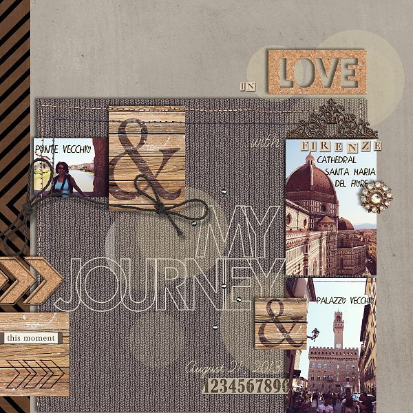 Travel / City digital scrapbook layout by Hanazana1 using Country Road by Sahlin Studio