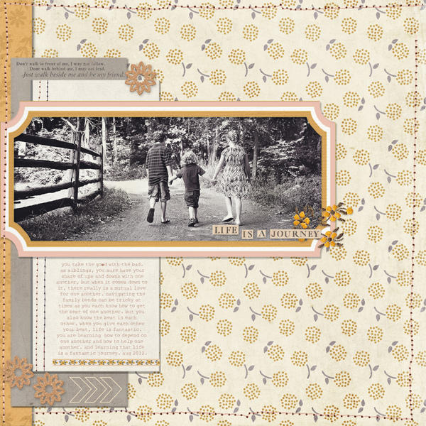 Walking Hand in Hand layout by lcpereyra using Country Road Kit, Country Road Journal Cards, Country Road Word Art by Sahlin Studio