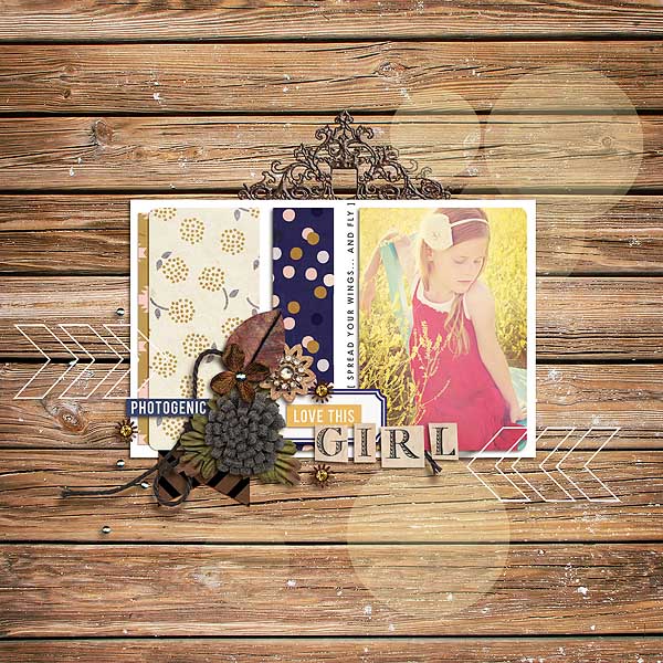 Love This Girl layout by mamatothree using Country Road Kit, Country Road Journal Cards, Country Road Word Art by Sahlin Studio