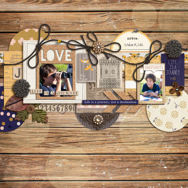 Everyday Snapshots by mikinenn using Country Road Kit, Country Road Journal Cards, Country Road Word Art by Sahlin Studio