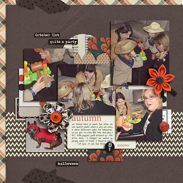Fall / Autumn / Halloween digital scrapbook layout created by kristasahlin featuring Autumn Moon by Sahlin Studio