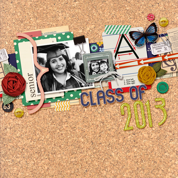 First Day of School layout by raquels using Journal Cards: School by Sahlin Studio