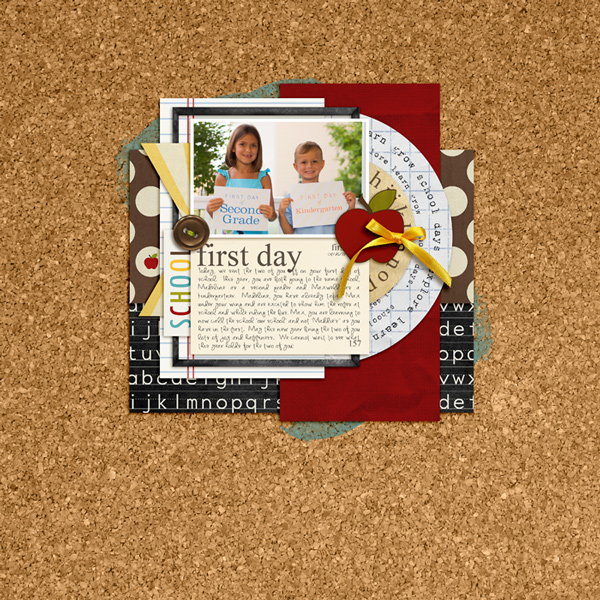 First day of school layout by rlma using Journal Cards: School and Explore.Learn.Grow Bundle by Sahlin Studio