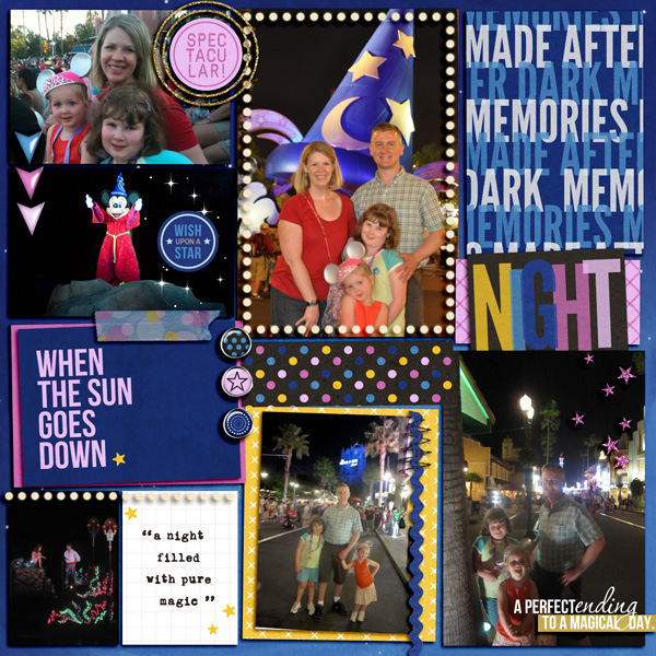 The Star Of The Hour, Disney Inspired 2 page Scrapbooking layout