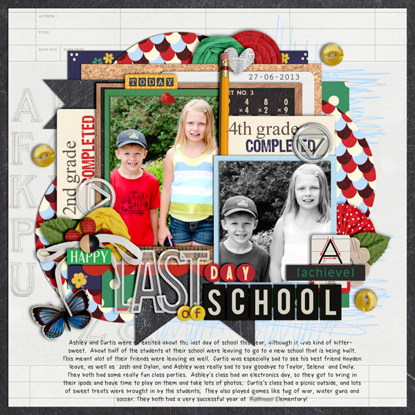 Last Day of School layout by cindys732003 using Journal Cards: School by Sahlin Studio