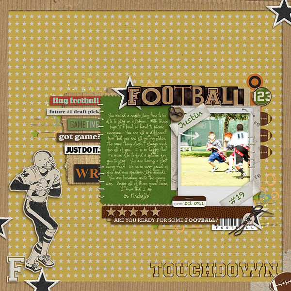 Scrap Booking Kit 11 Sports Themed Pages NEW in package