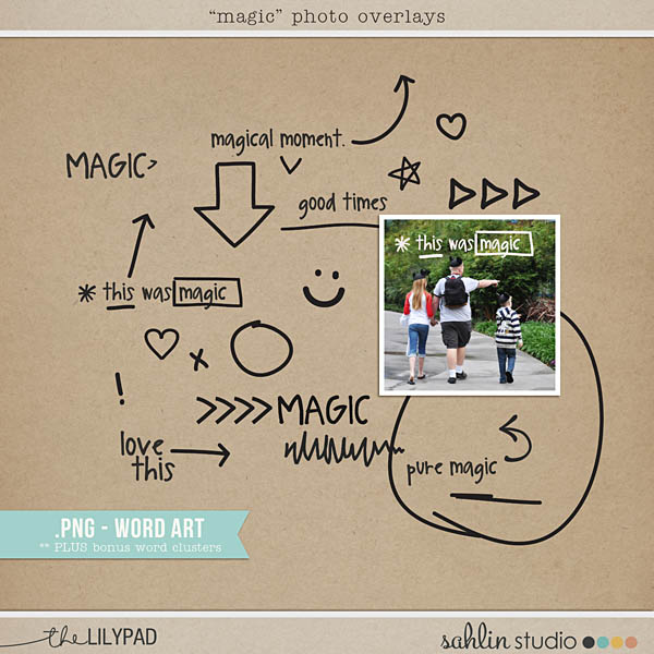 Magical Photo Overlays by Sahlin Studio - & Word Art PNG Files