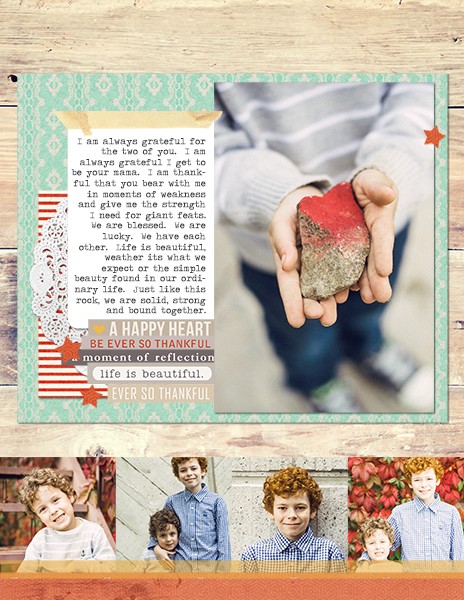 gratitude layout by taramck using reflection kit by sahlin studio