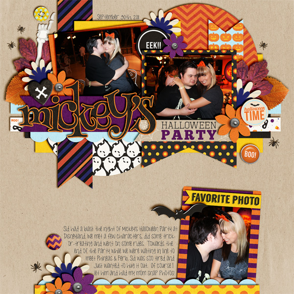 Halloween / Pumpkin digital scrapbook page by TanyaH using Project Mouse: Halloween Edition by Sahlin Studio & Britt-ish Designs