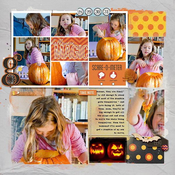 halloween double page layout by amberr (left) using Project Mouse: Halloween Edition by Sahlin Studio & Britt-ish Designs