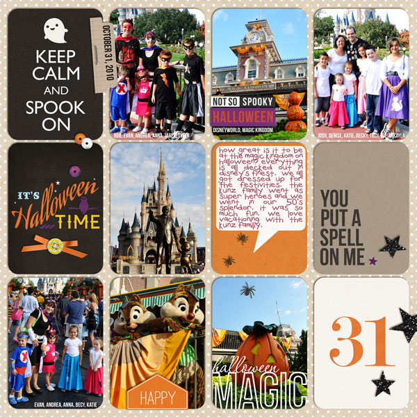 disney halloween project life page by neeceebee using Project Mouse: Halloween Edition by Sahlin Studio & Britt-ish Designs