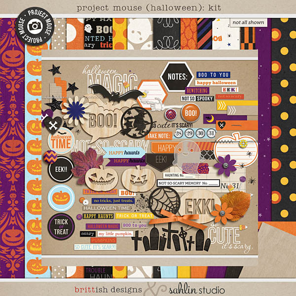 Cute N Spooky Kit High Quality Digital Scrapbooking Kit 