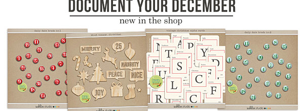 Document Your December Daily Albums – Brads, Vintage Cards, Wood Veneer Document Your December Daily Albums – Brads, Vintage Cards, Wood Veneer