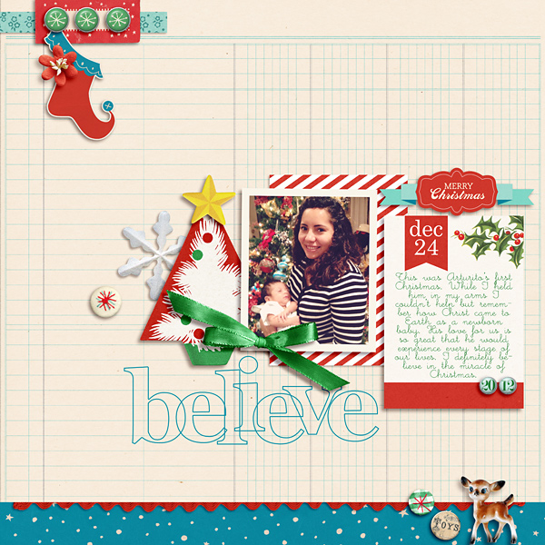 Christmas digital layout by raquels using Santa's Workshop by Sahlin Studio