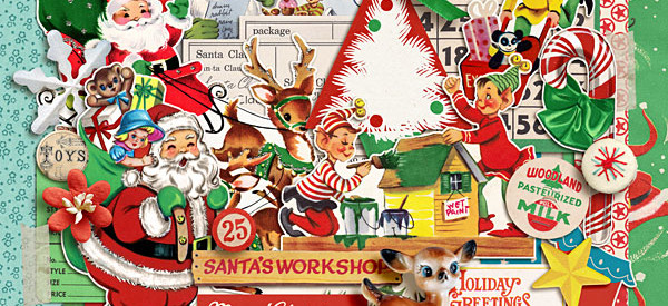 santa's workshop by sahlin studio - Perfect for scrapbooking your christmas season!