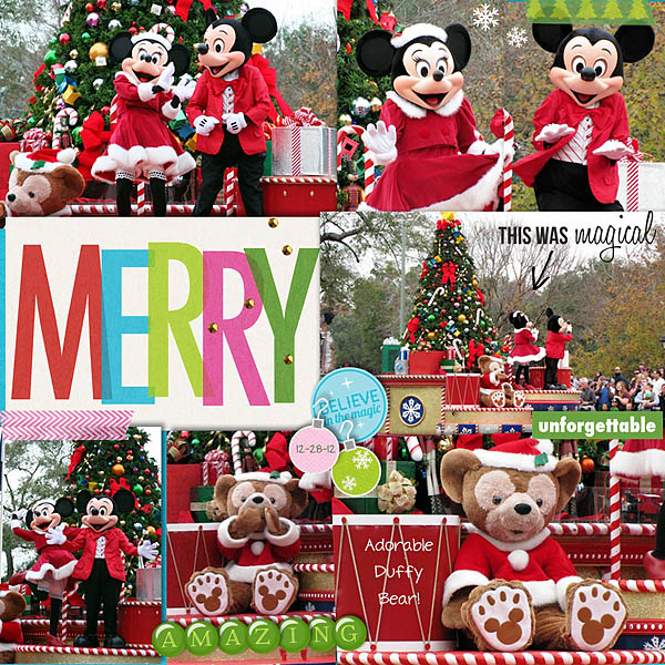 Christmas Disney layout by MelindaS using Project Mouse: Christmas by Britt-ish Designs  & Sahlin Studio