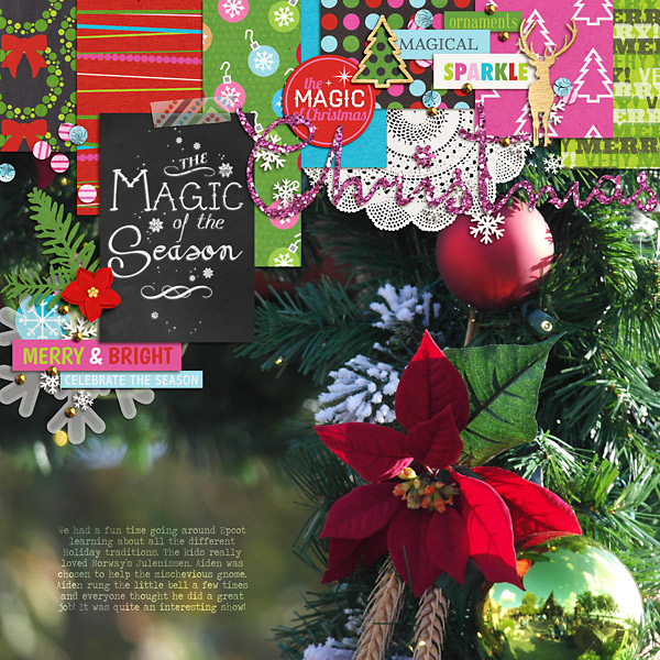 Christmas layout by PuSticks using Project Mouse: Christmas by Britt-ish Designs & Sahlin Studio