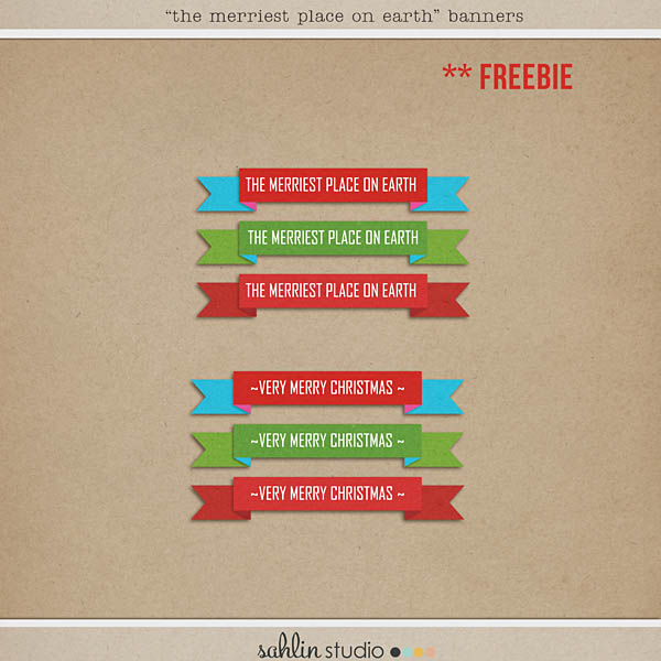 the merriest place on earth banner freebie sahlin studio