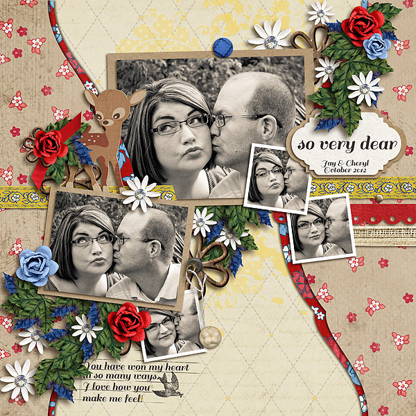 digital scrapbooking layout created by gonewiththewind featuring Fairest One of All by Sahlin Studio