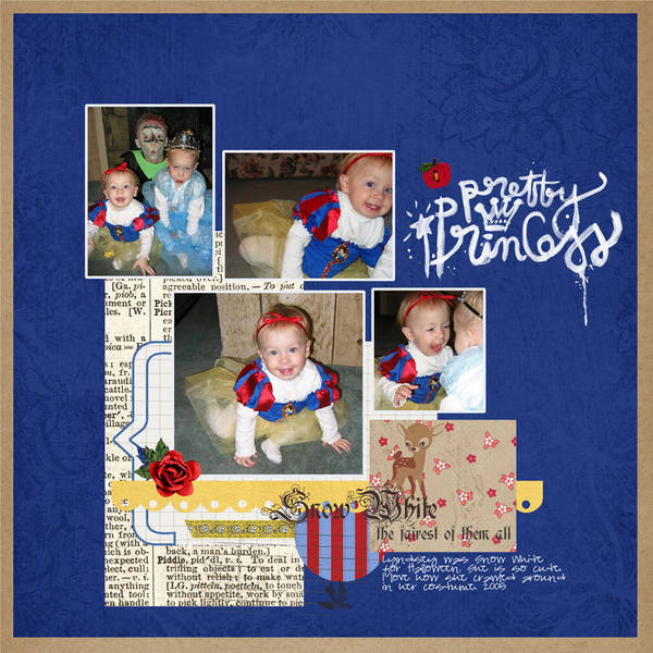 digital scrapbooking layout created by scraphappyrhodes featuring Fairest One of All by Sahlin Studio