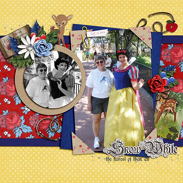 Disney Snow White scrapbooking layout by zippyoh featuring Fairest One of All by Sahlin Studio