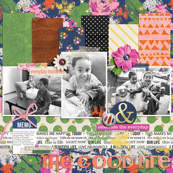 digital layout by PuSticks using life as we know it kit by sahlin studio and sugarplum paperie