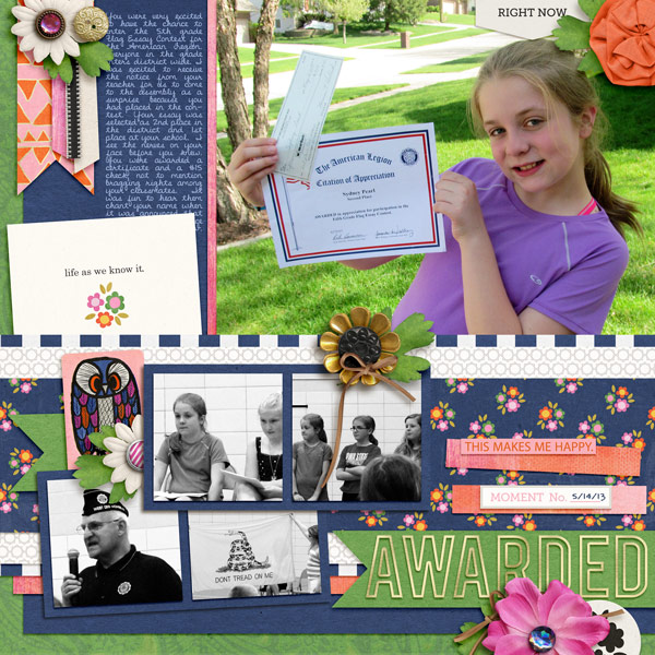 Everyday scrapbook layout by norton94 using Life As We Know It kit by sahlin studio and sugarplum paperie