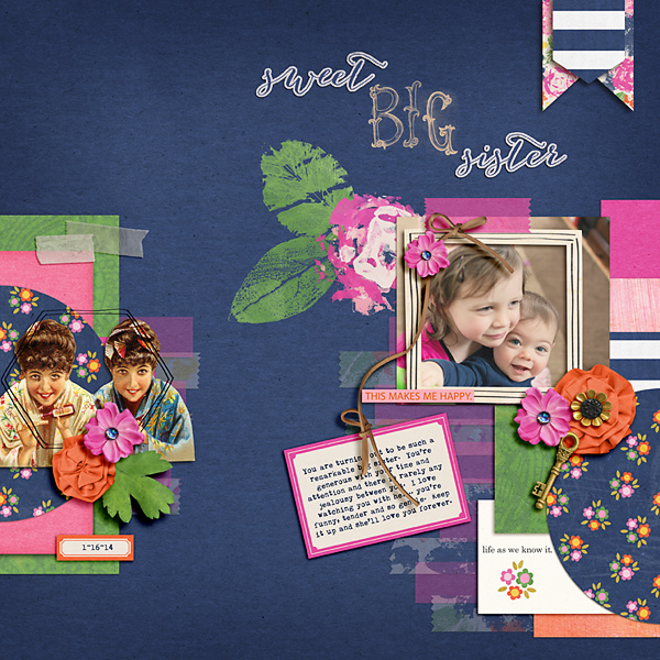 Everyday scrapbook layout by yellowpeep using life as we know it kit by sahlin studio and sugarplum paperie