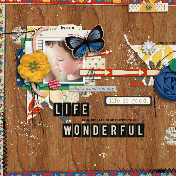 wonderful layout created by mommy2boyz featuring A Wonderful Day by Sahlin Studio